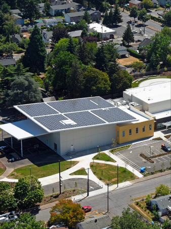 Solar panels on Kellogg Middle School